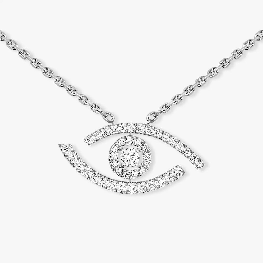 [Twinkle jewelrys]Pave_ Diamond Necklace Lucky Eye