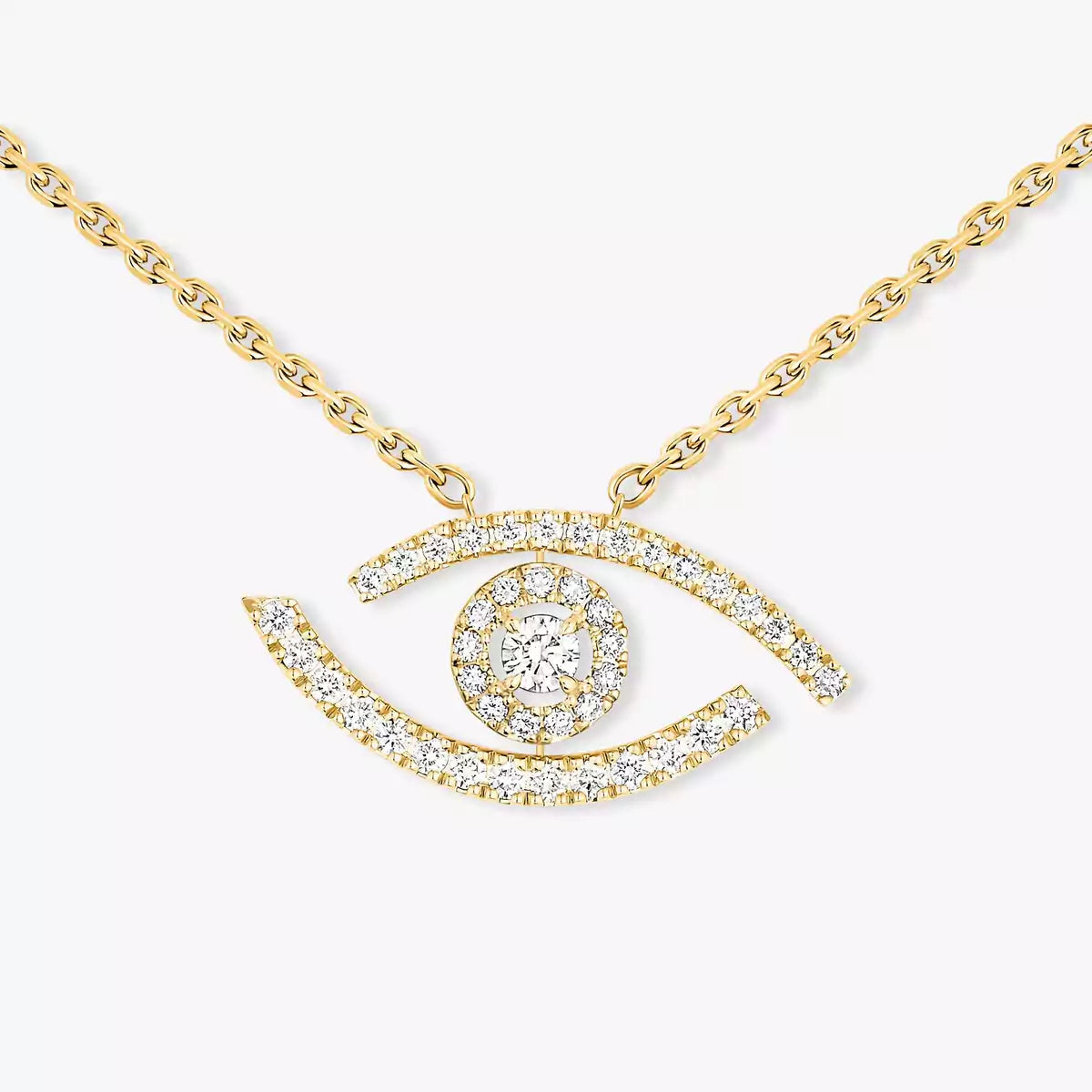 [Twinkle jewelrys]Pave_ Diamond Necklace Lucky Eye