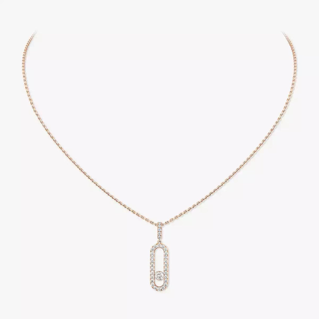 [Twinkle jewelrys]Move Uno Diamond Necklace in Rose Gold