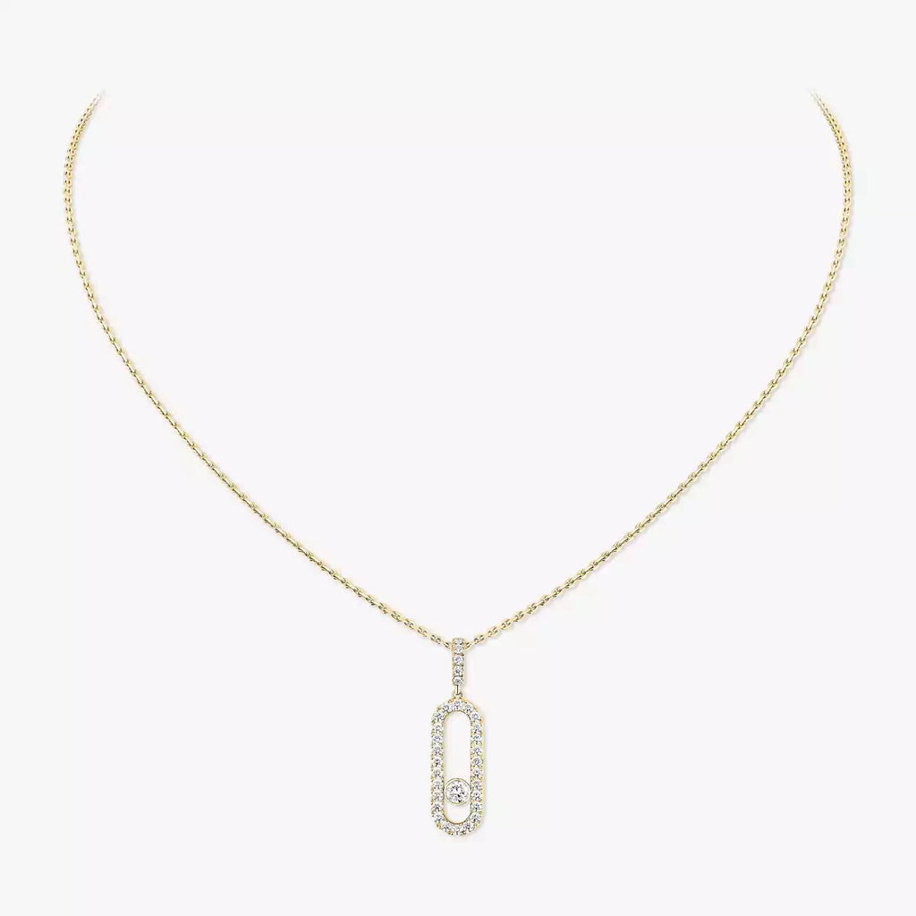 [Twinkle jewelrys]Move Uno Diamond Necklace in Rose Gold