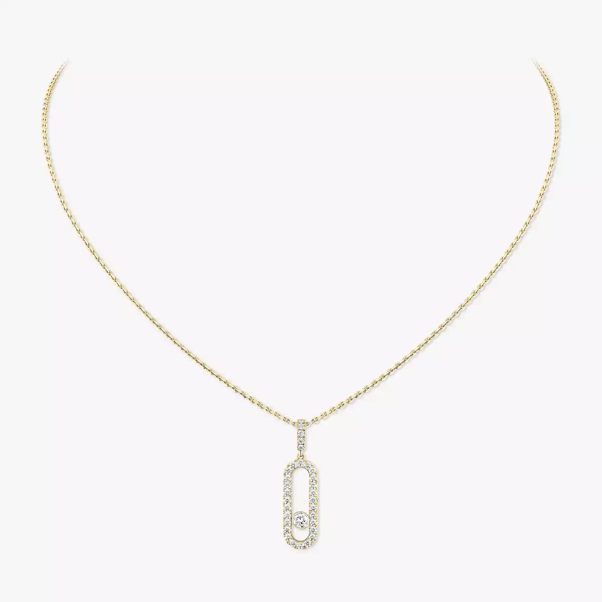 [Twinkle jewelrys]Move Uno Diamond Necklace in Rose Gold