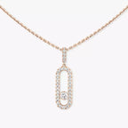 [Twinkle jewelrys]Move Uno Diamond Necklace in Rose Gold