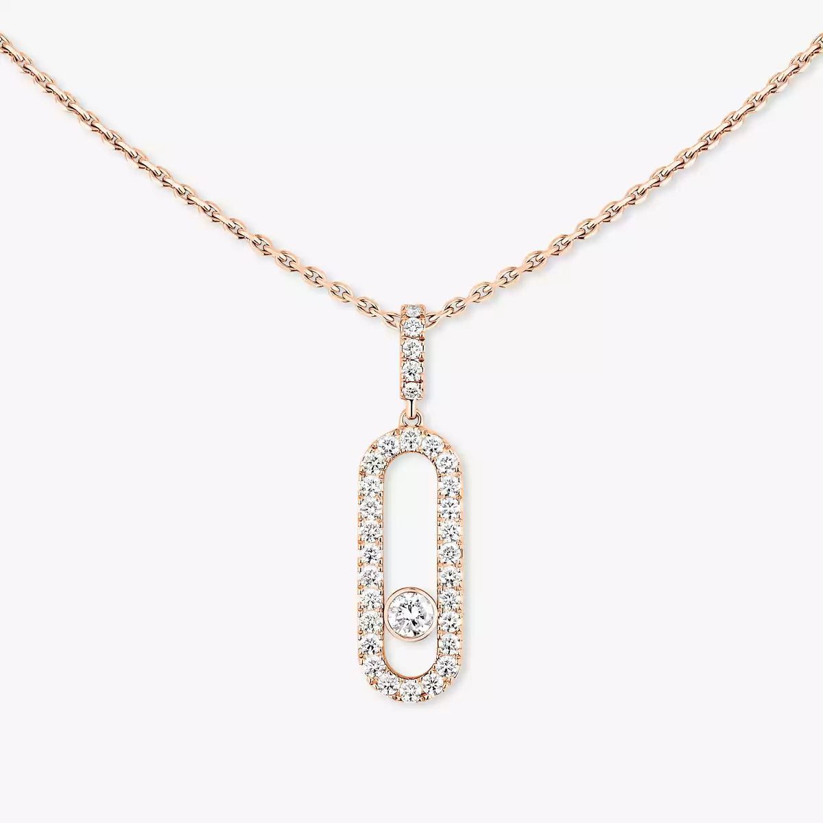 [Twinkle jewelrys]Move Uno Diamond Necklace in Rose Gold