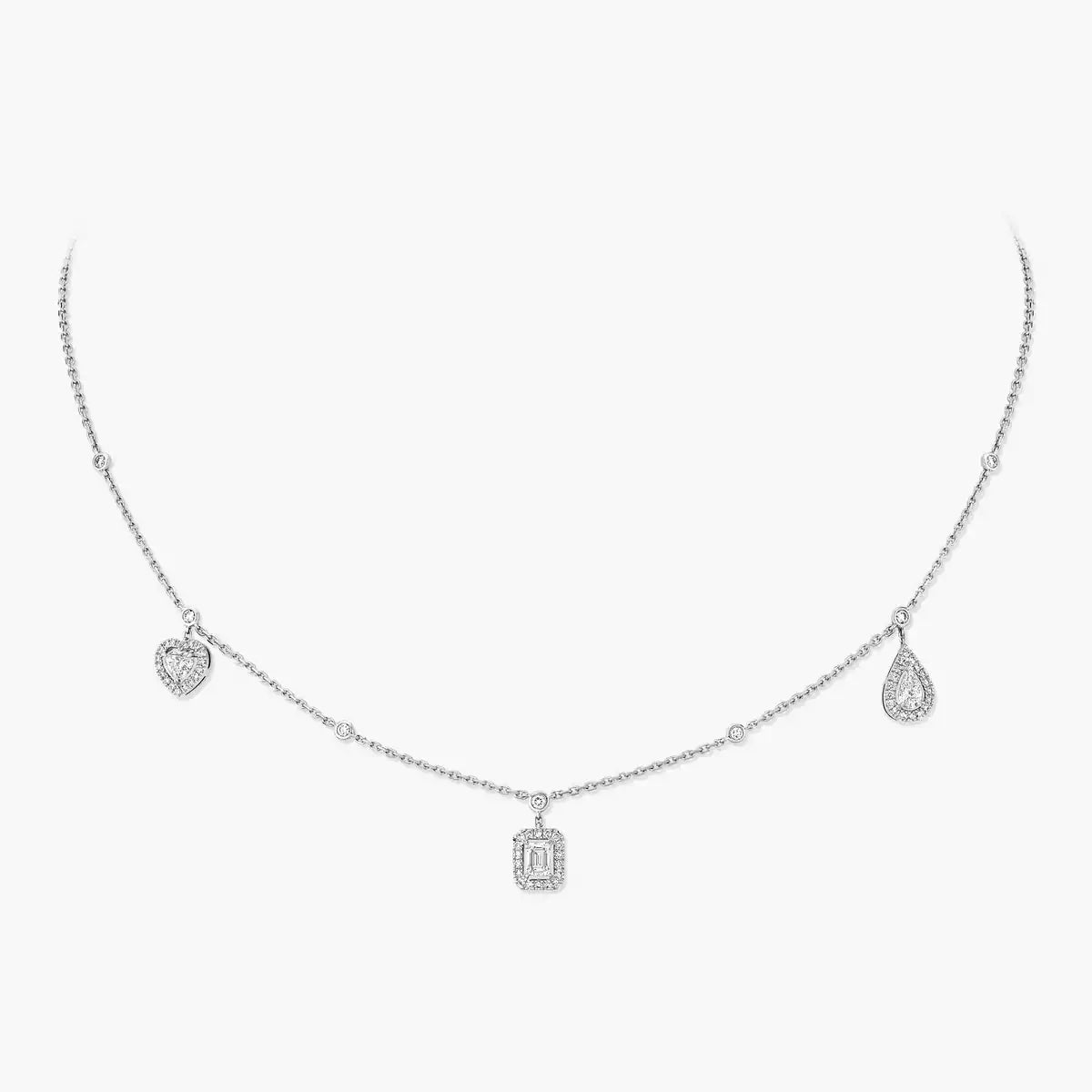 [Twinkle jewelrys]My Twin Diamond Necklace in Silver