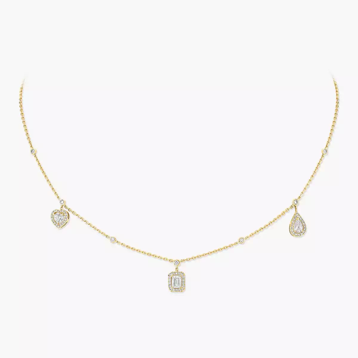 [Twinkle jewelrys]My Twin Diamond Necklace in Silver