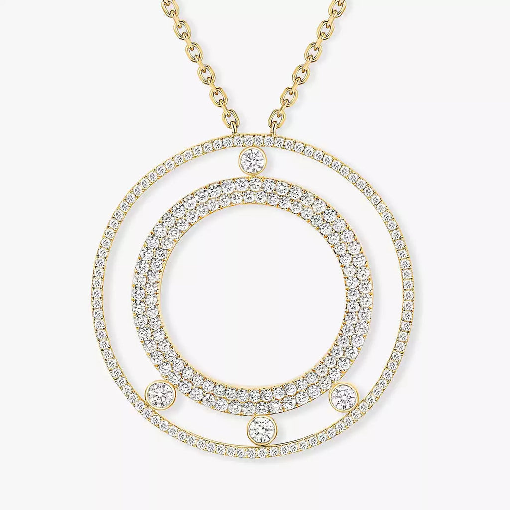 [Twinkle jewelrys]Move Romane Long Pave_-Set Diamond Necklace