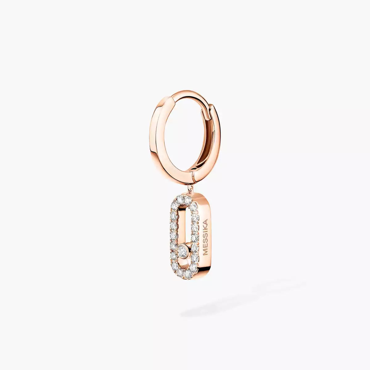 [Twinkle jewelrys]Move Uno Single Diamond Hoop Earring