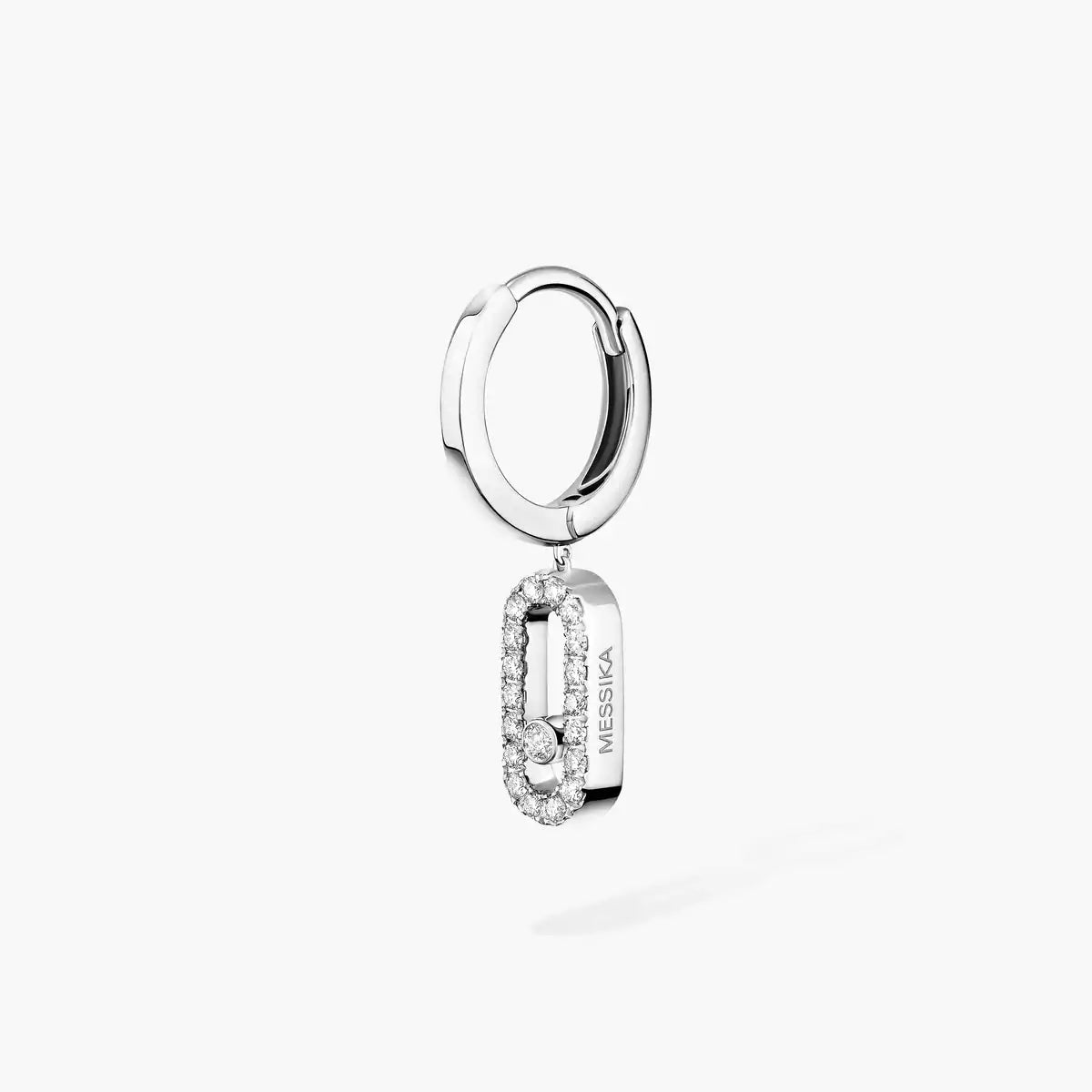 [Twinkle jewelrys]Move Uno Single Diamond Hoop Earring