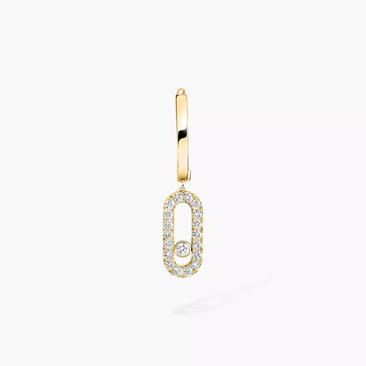 [Twinkle jewelrys]Move Uno Single Diamond Hoop Earring