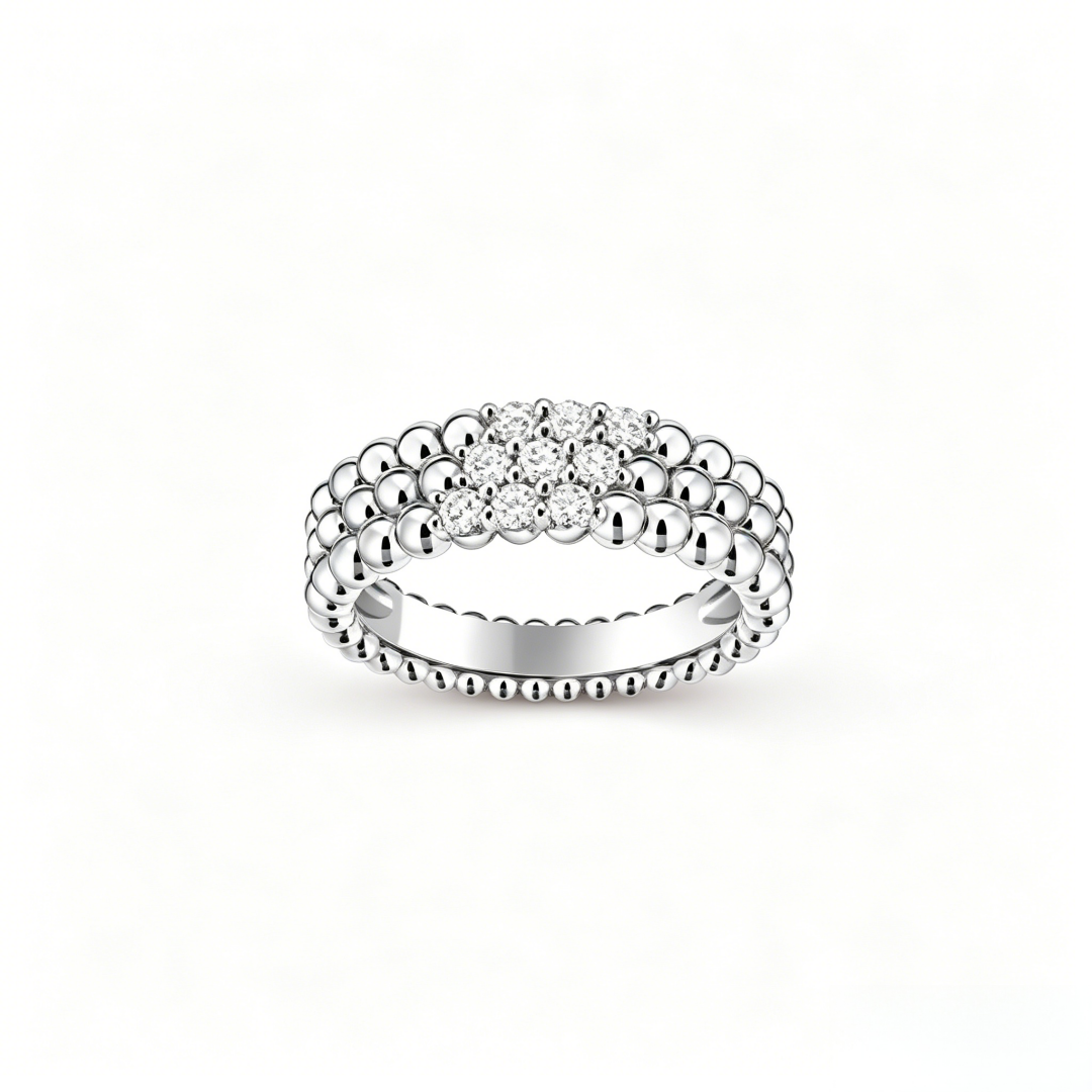 [Twinkle JURI] THREE-ROW DIAMOND RING