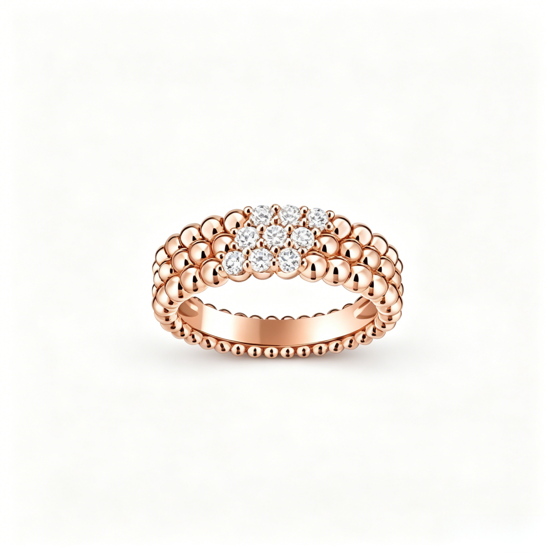 [Twinkle JURI] THREE-ROW DIAMOND RING