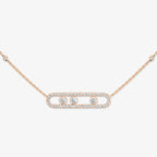 [Twinkle jewelrys] Move Pave_ Rose Gold Diamond Necklace