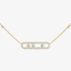 [Twinkle jewelrys] Move Pave_ Rose Gold Diamond Necklace