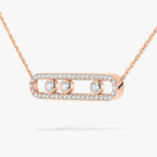 [Twinkle jewelrys] Move Pave_ Rose Gold Diamond Necklace