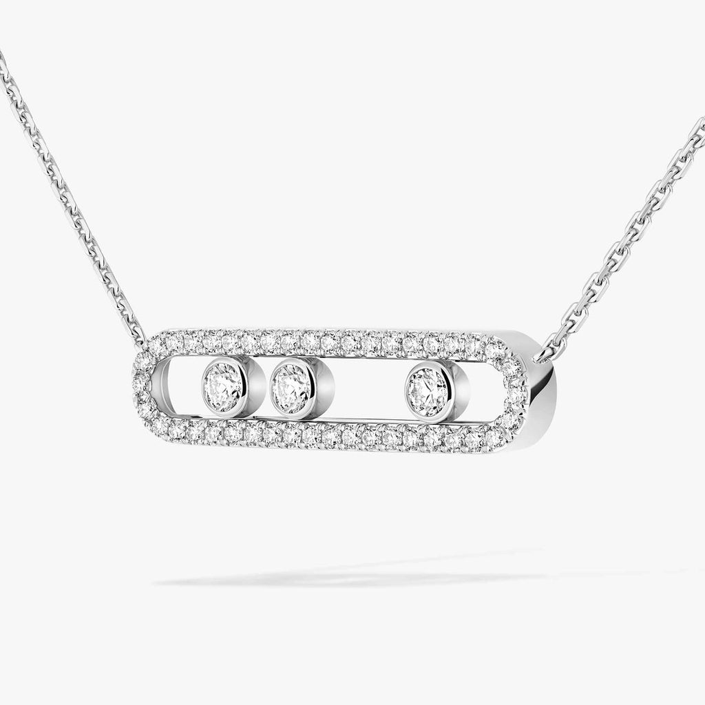[Twinkle jewelrys] Move Pave_ Rose Gold Diamond Necklace