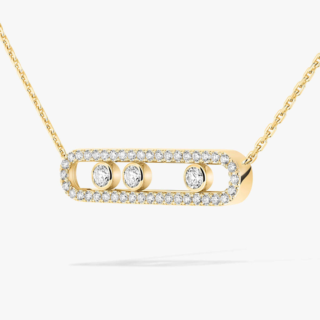 [Twinkle jewelrys] Move Pave_ Rose Gold Diamond Necklace