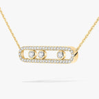 [Twinkle jewelrys] Move Pave_ Rose Gold Diamond Necklace