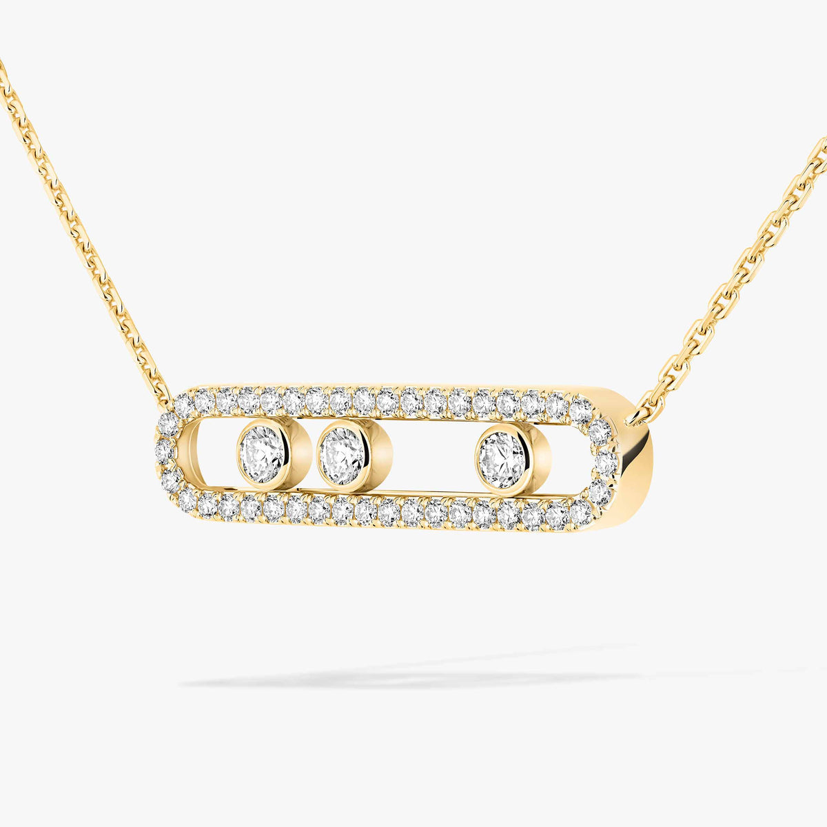 [Twinkle jewelrys] Move Pave_ Rose Gold Diamond Necklace